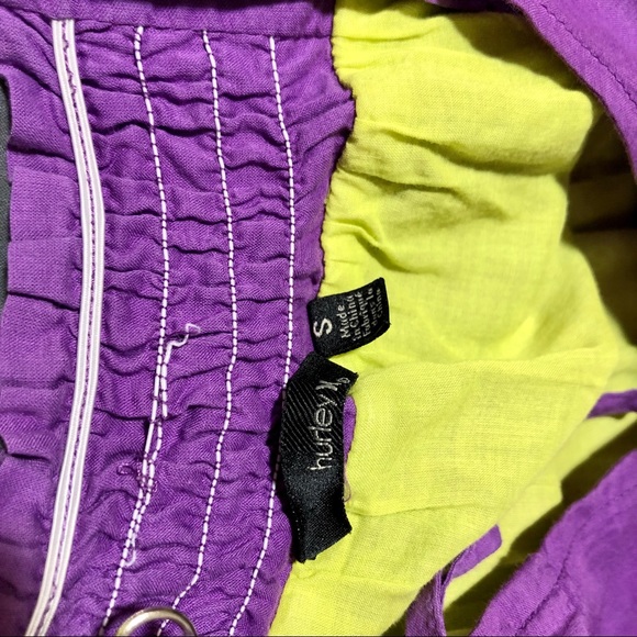 Hurley Cover Up, Color Block, Green Purple Grey - Picture 3 of 5